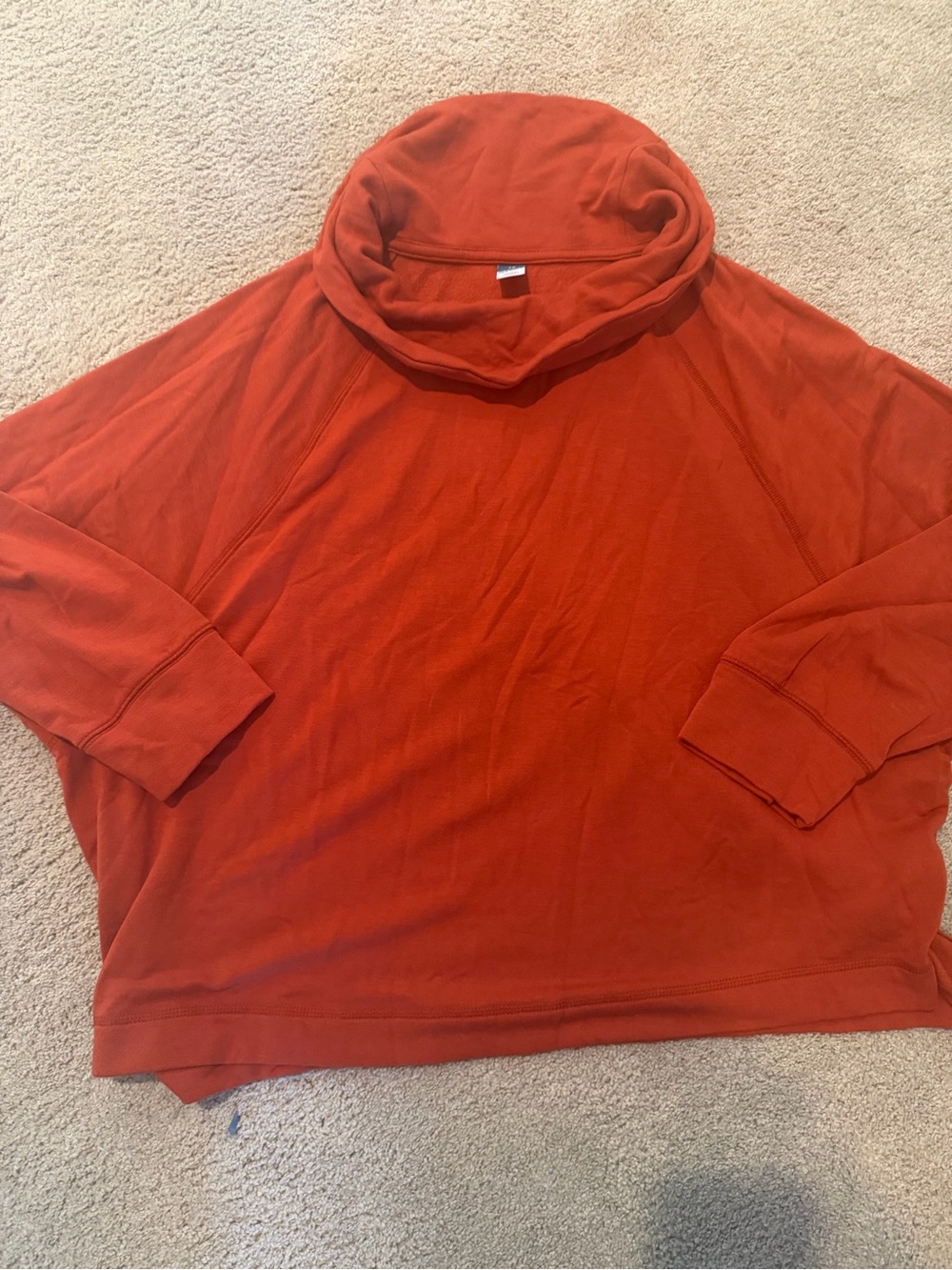Women’s Oversized Cowl Neck Sweater - Rust